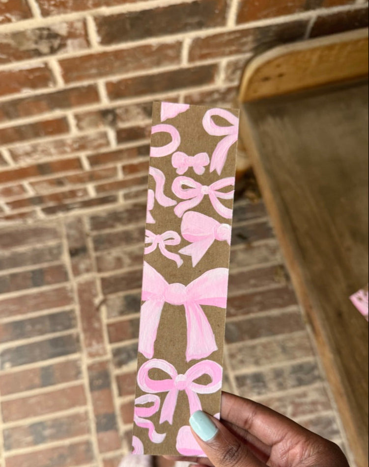 Bitsy Pink Bows | Bookmark