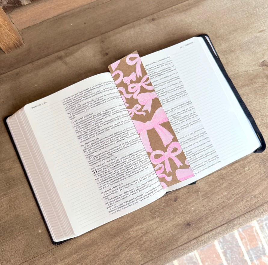 Bitsy Pink Bows | Bookmark