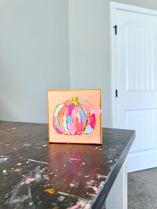 Textured Pumpkin Mini Canvas | Georgia