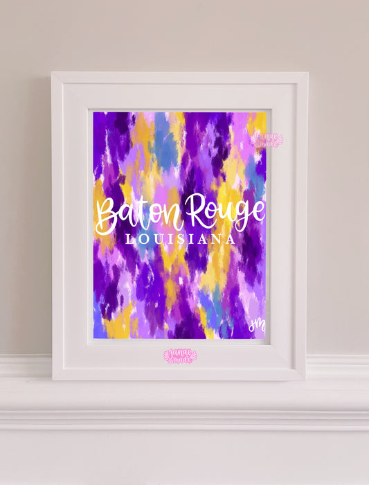 Baton Rouge Abstract Paint Print