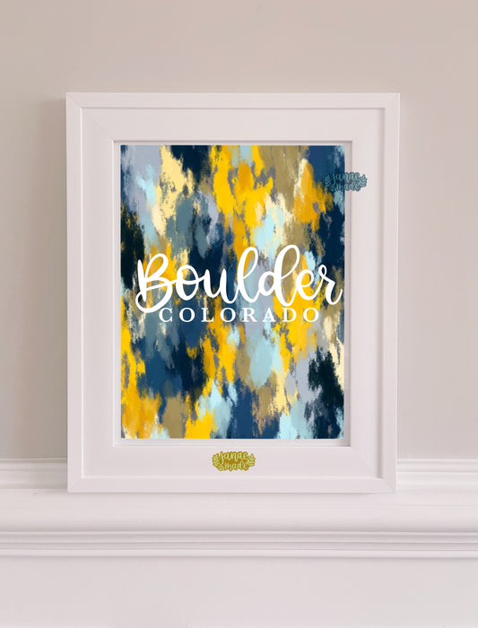 Boulder Colorado Abstract Paint Print