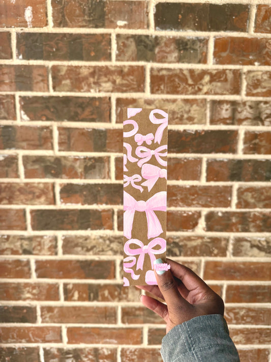 Bitsy Pink Bows | Bookmark