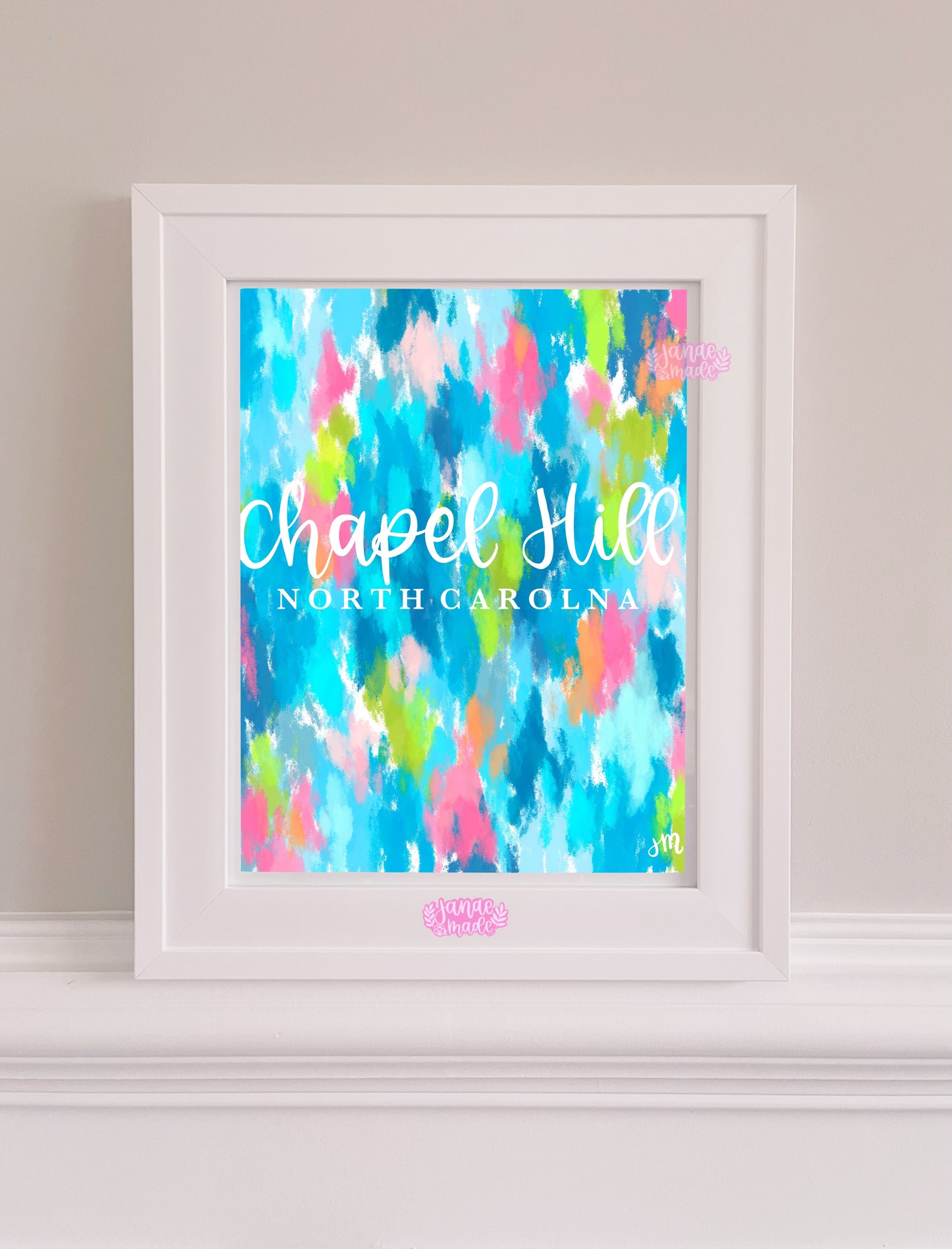 Chapel Hill NC Abstract Paint Print