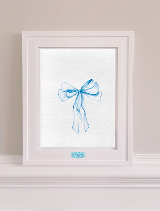 Dainty Blue Bow Fine Art Print