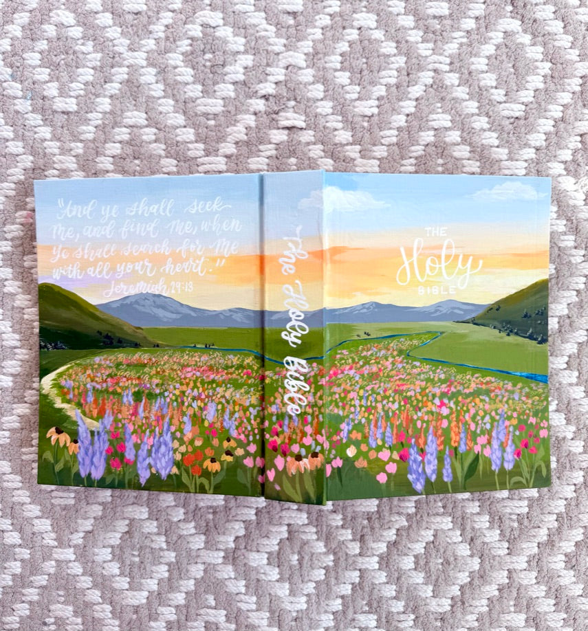 Floral Meadow KJV Bible