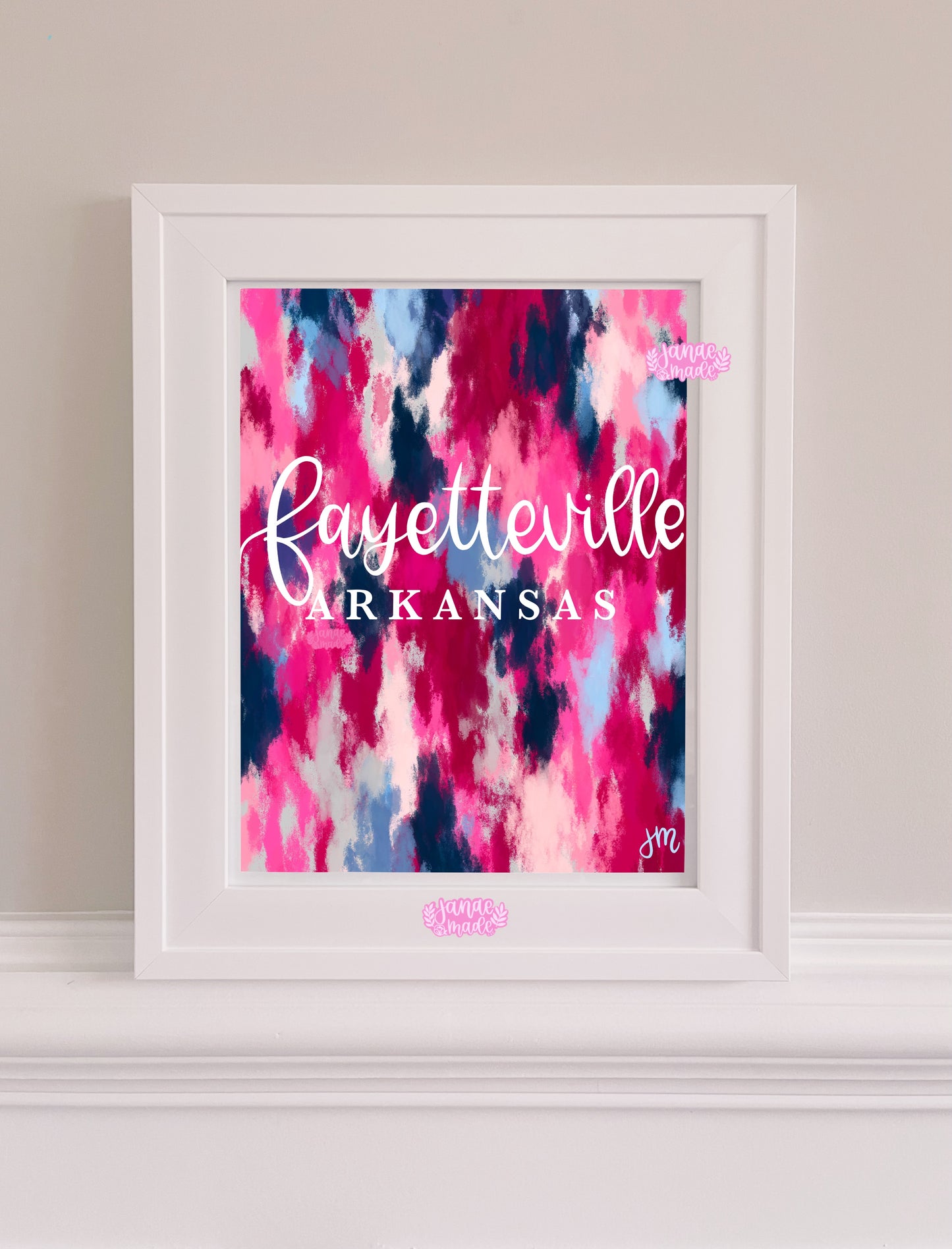 Fayetteville Arkansas Abstract Paint Print