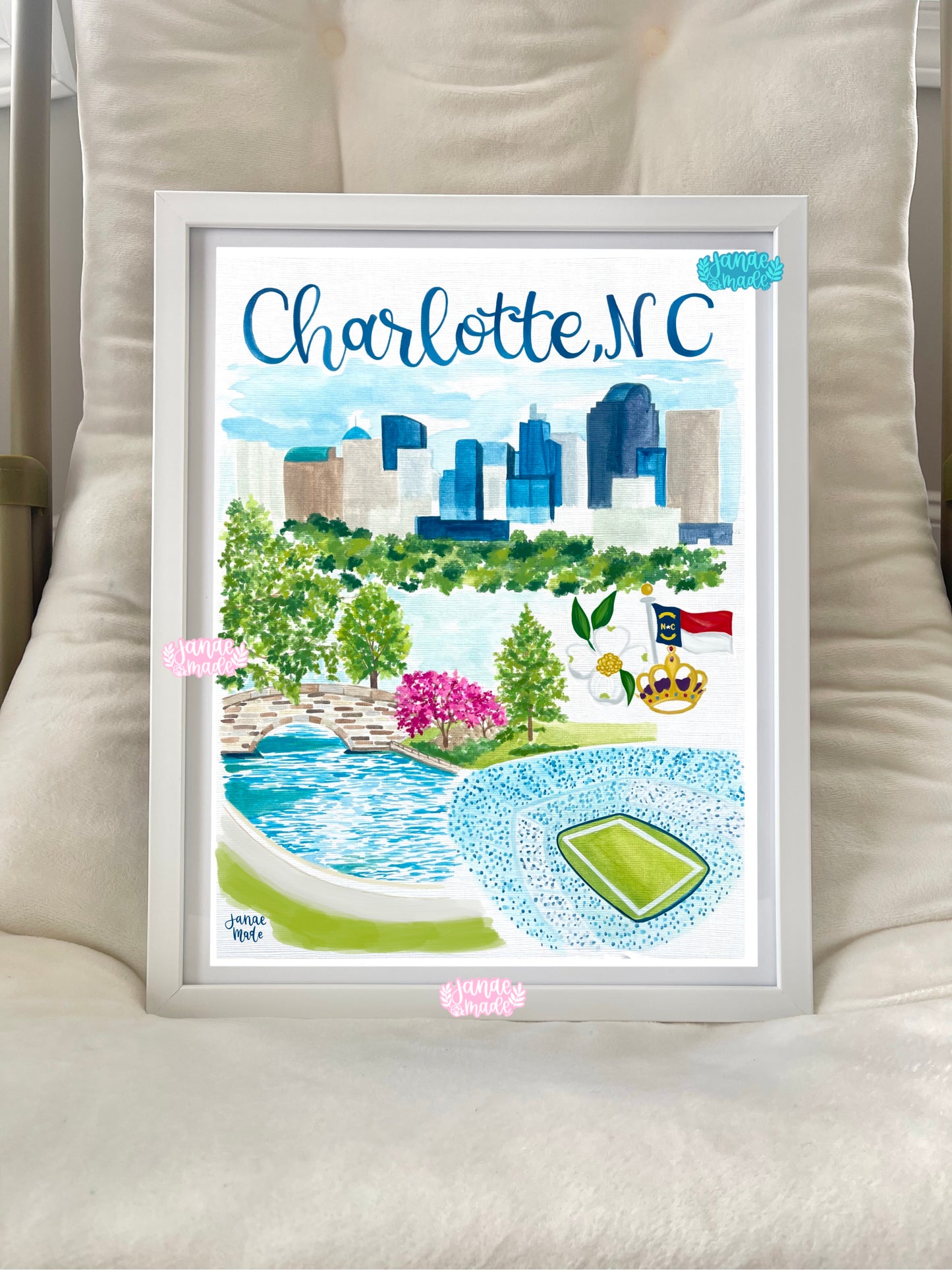 Charlotte, NC Art Print