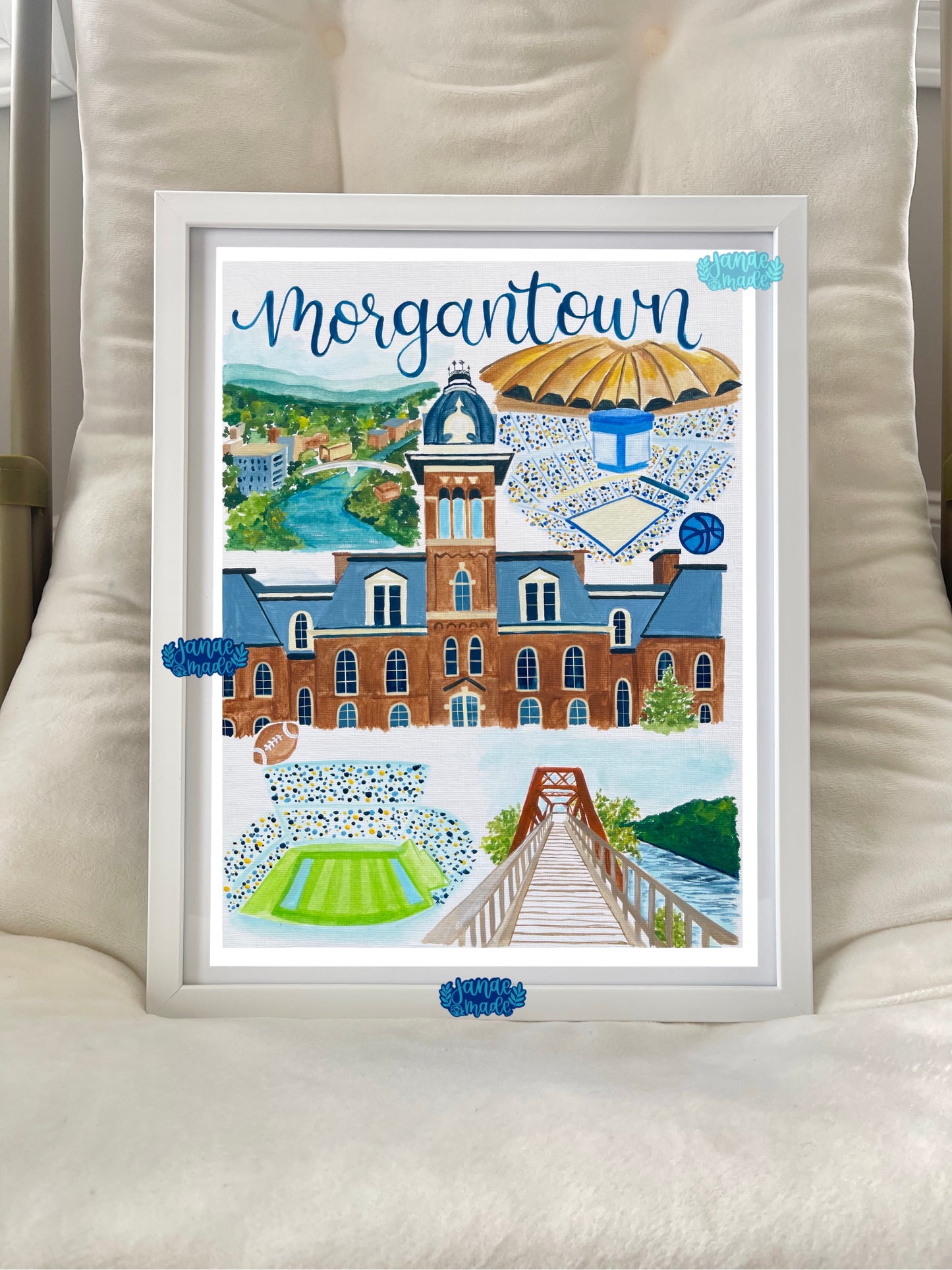 Morgantown, WV Art Print