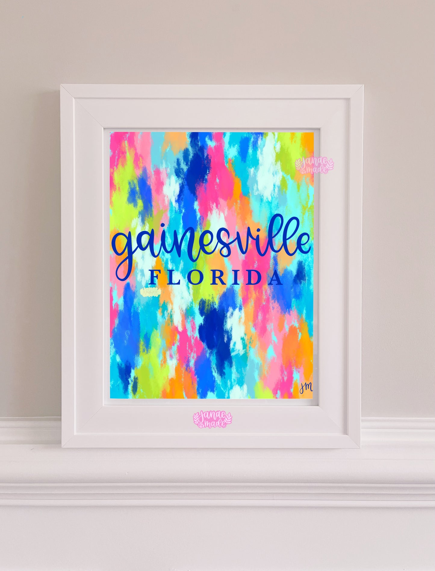 Gainesville Florida Abstract Paint Print