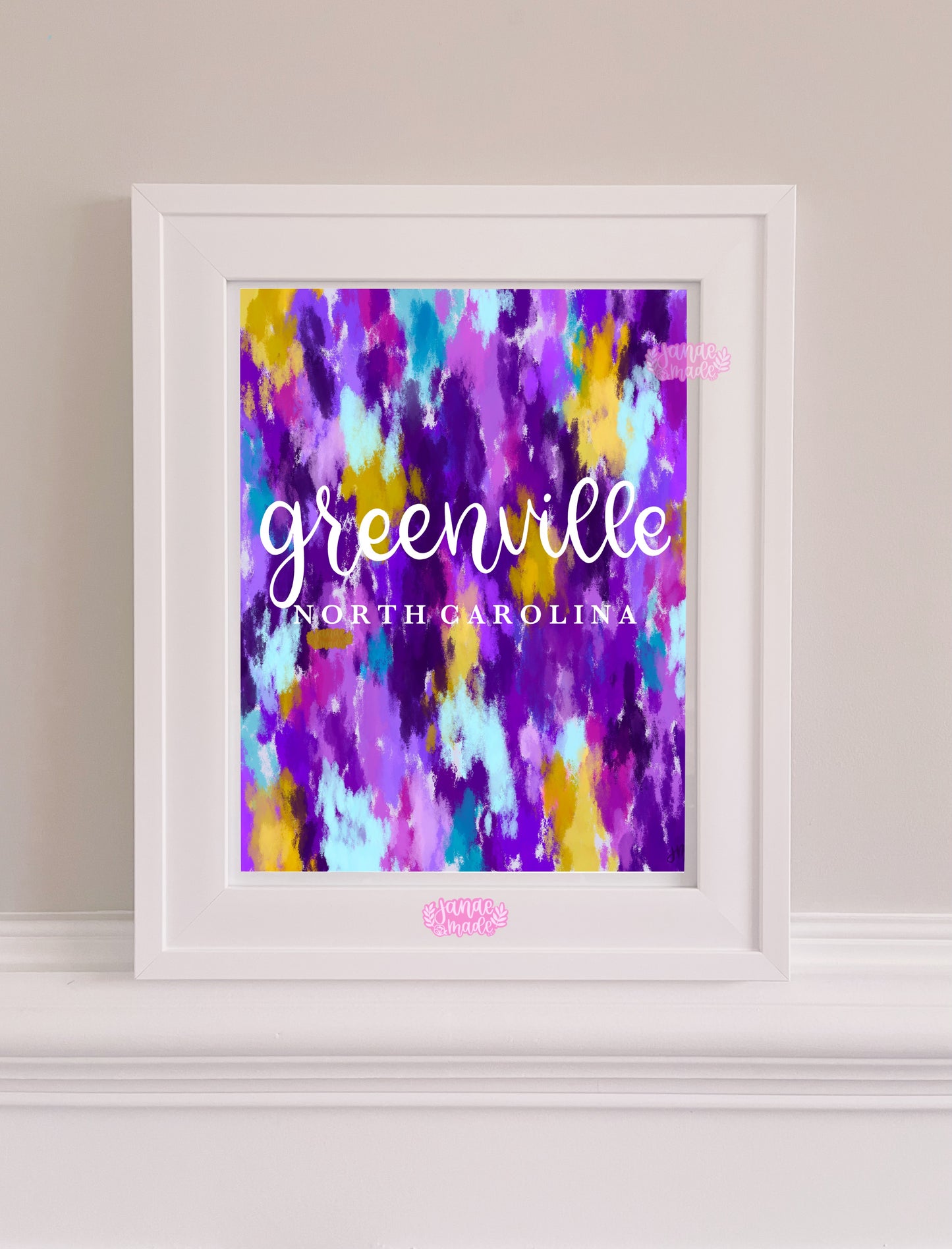 Greenville NC Abstract Paint Print