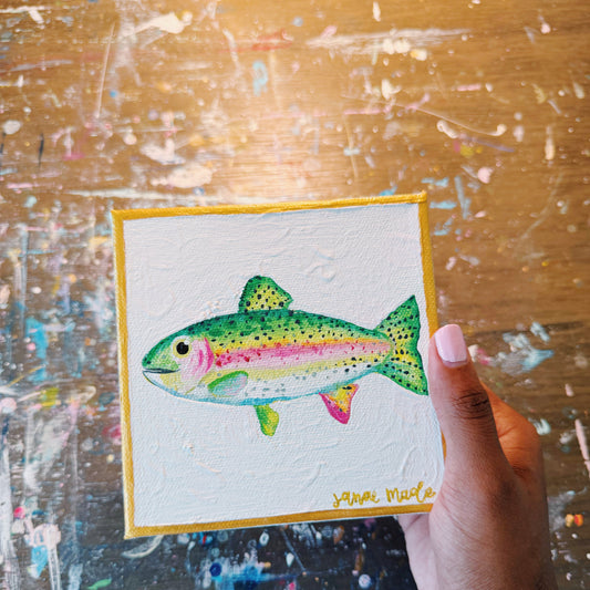 Rainbow Trout Mini Canvas