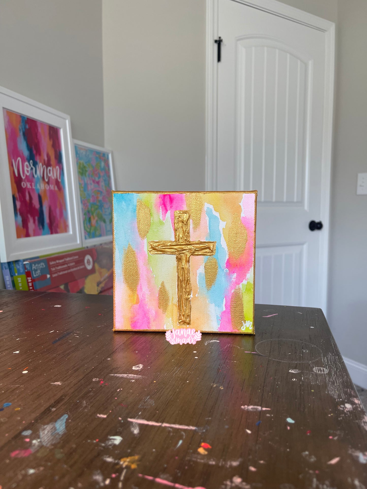 Cross Mini Canvas | Pastel