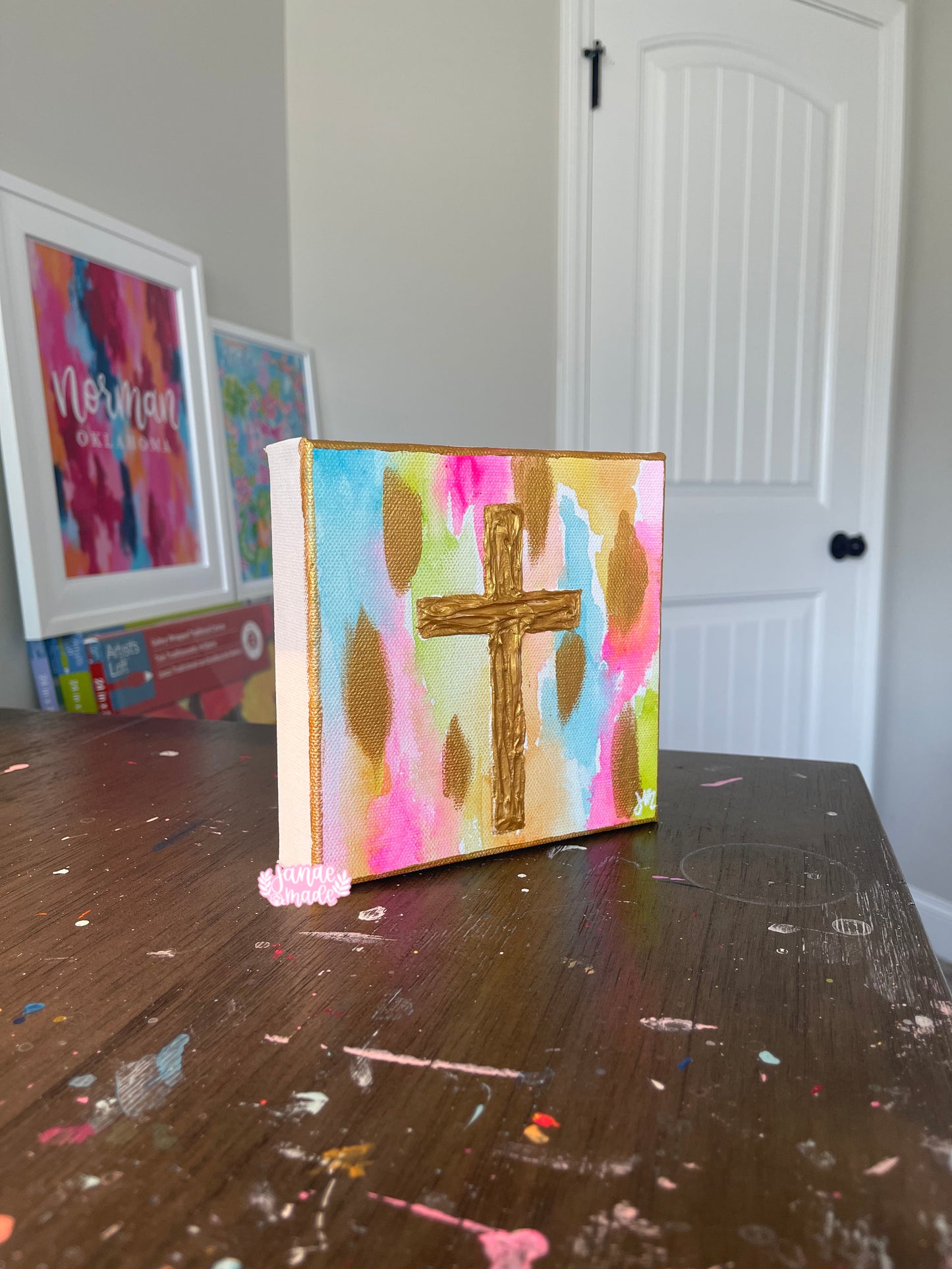 Cross Mini Canvas | Pastel