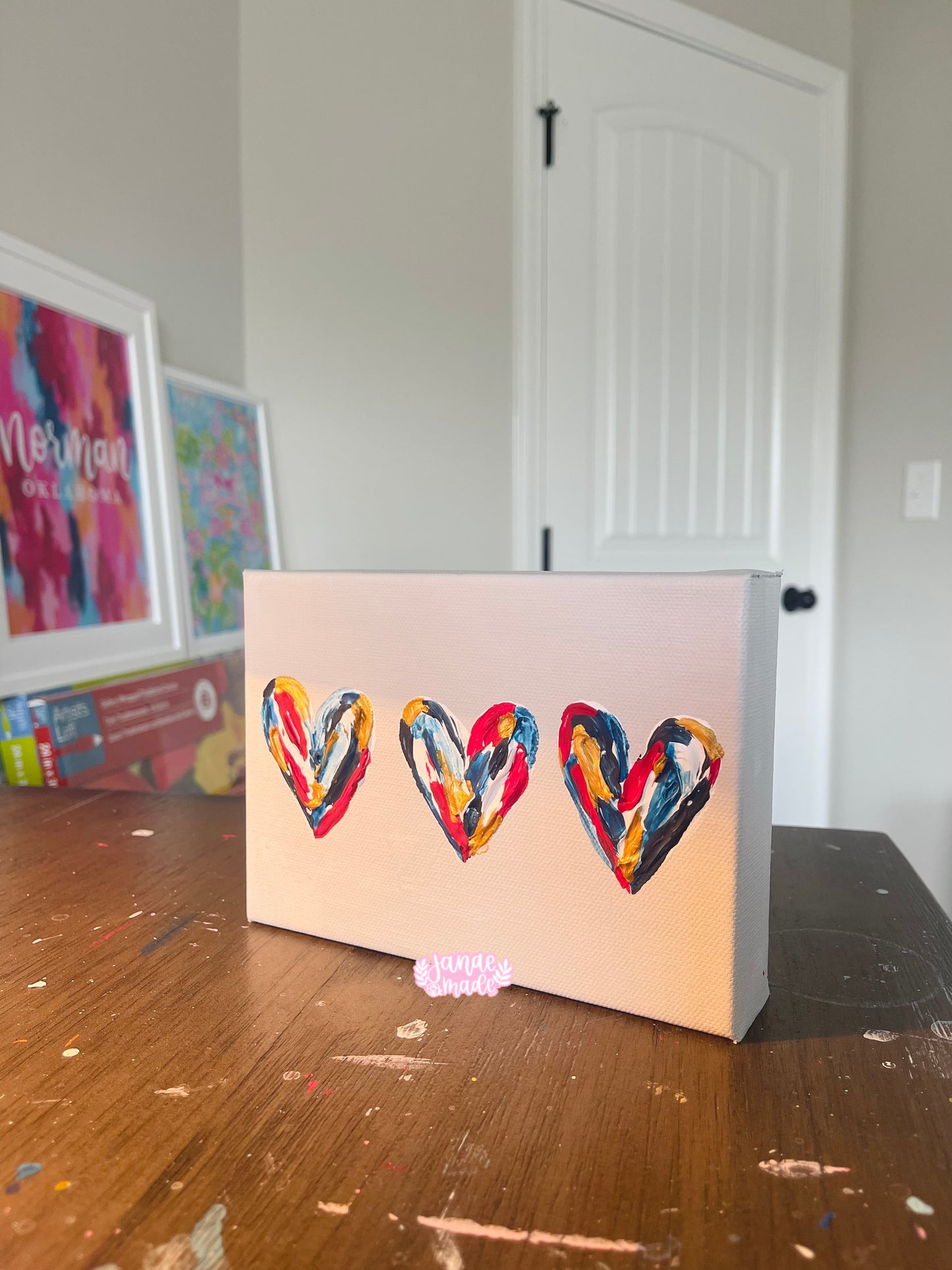 Three Hearts Mini Canvas