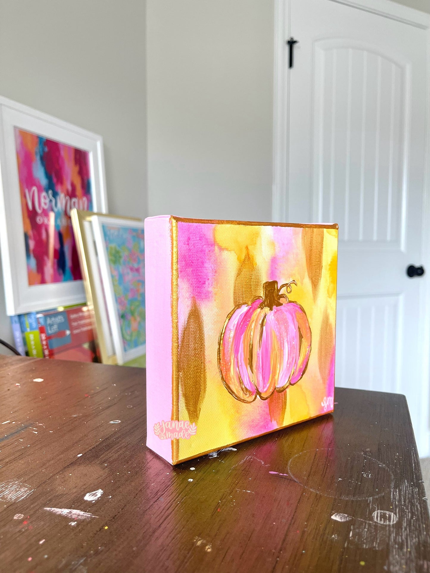 Textured Pumpkin Mini Canvas | Sunrise Splash