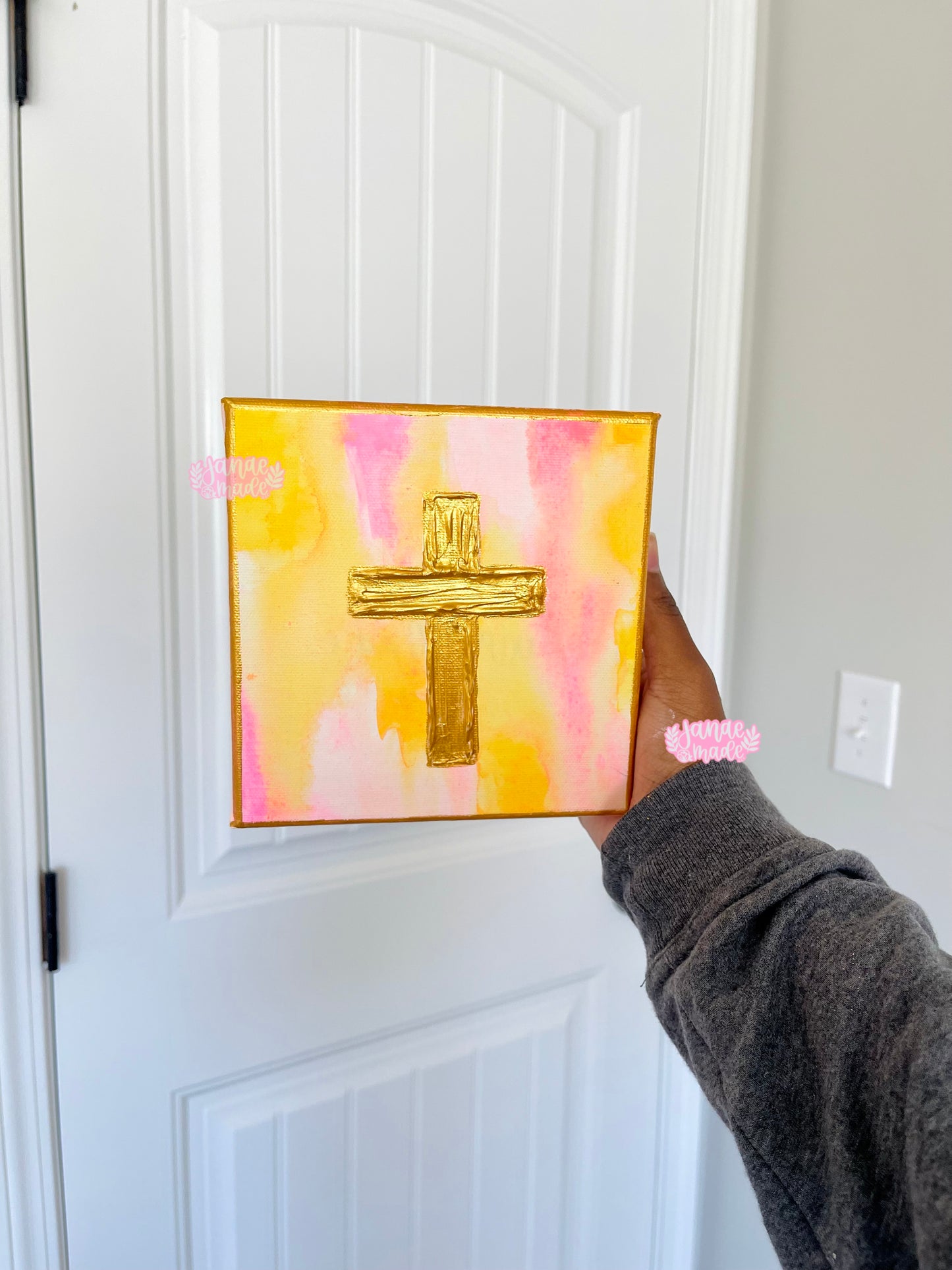 Textured Cross Mini Canvas | Sunrise