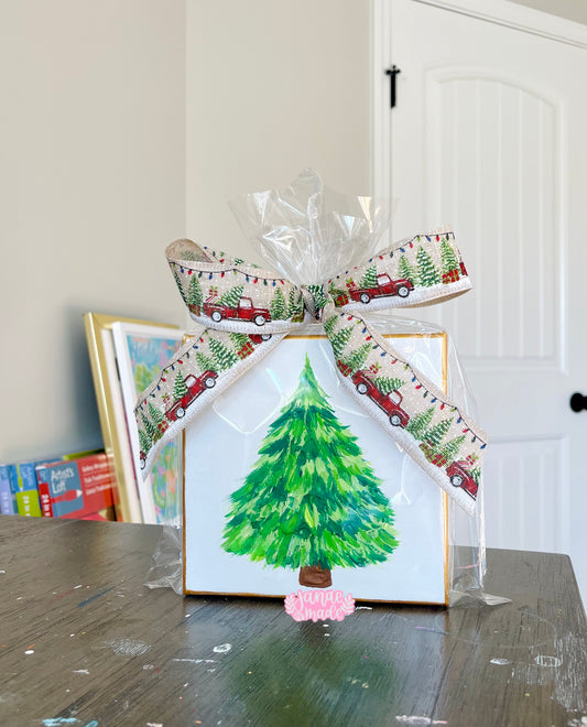 Textured Tree Mini Canvas | Evergreen Classic