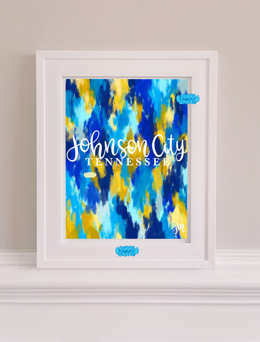 Johnson City Abstract Paint Print