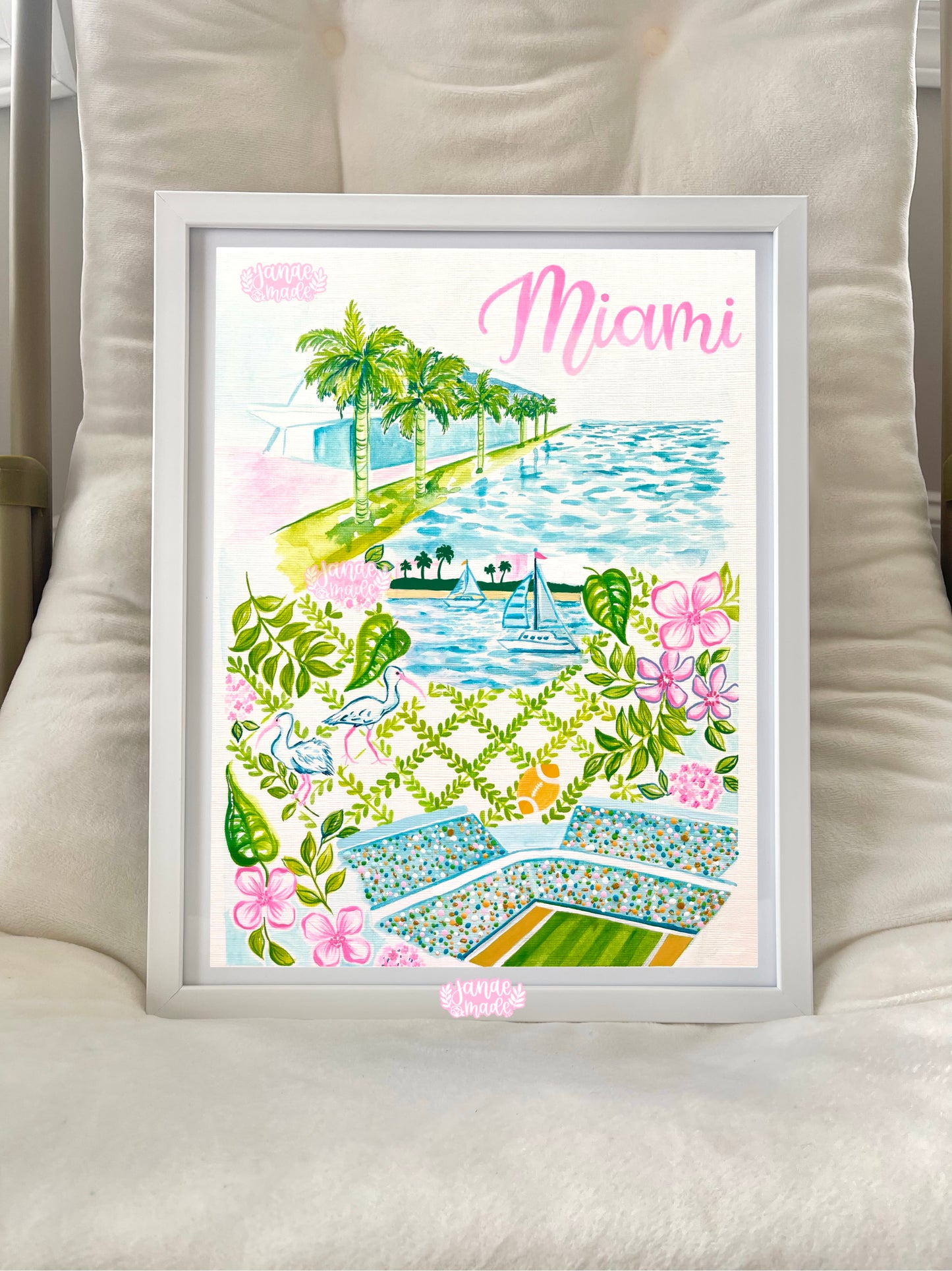 Miami Floral Art Print