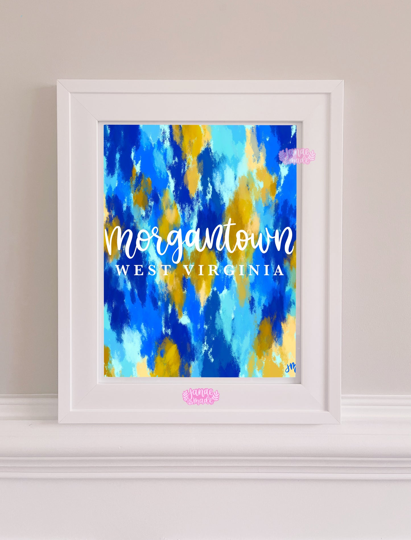 Morgantown WV Abstract Paint Print