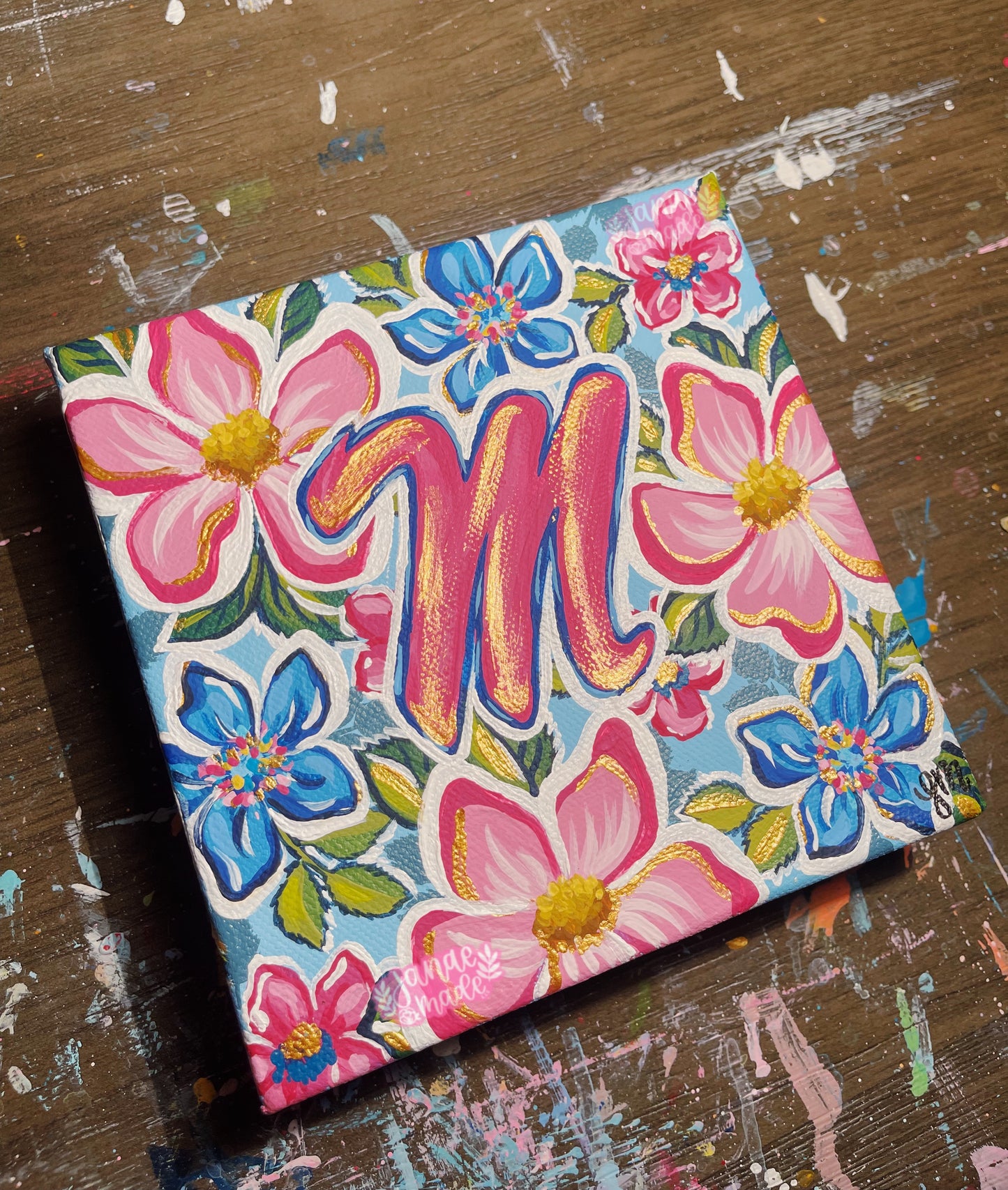 Oxford Mississippi Floral Mini Canvas