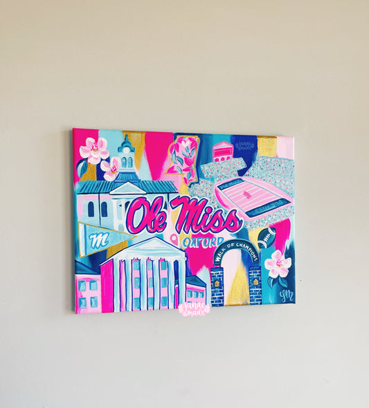 Oxford Preppy Canvas Painting