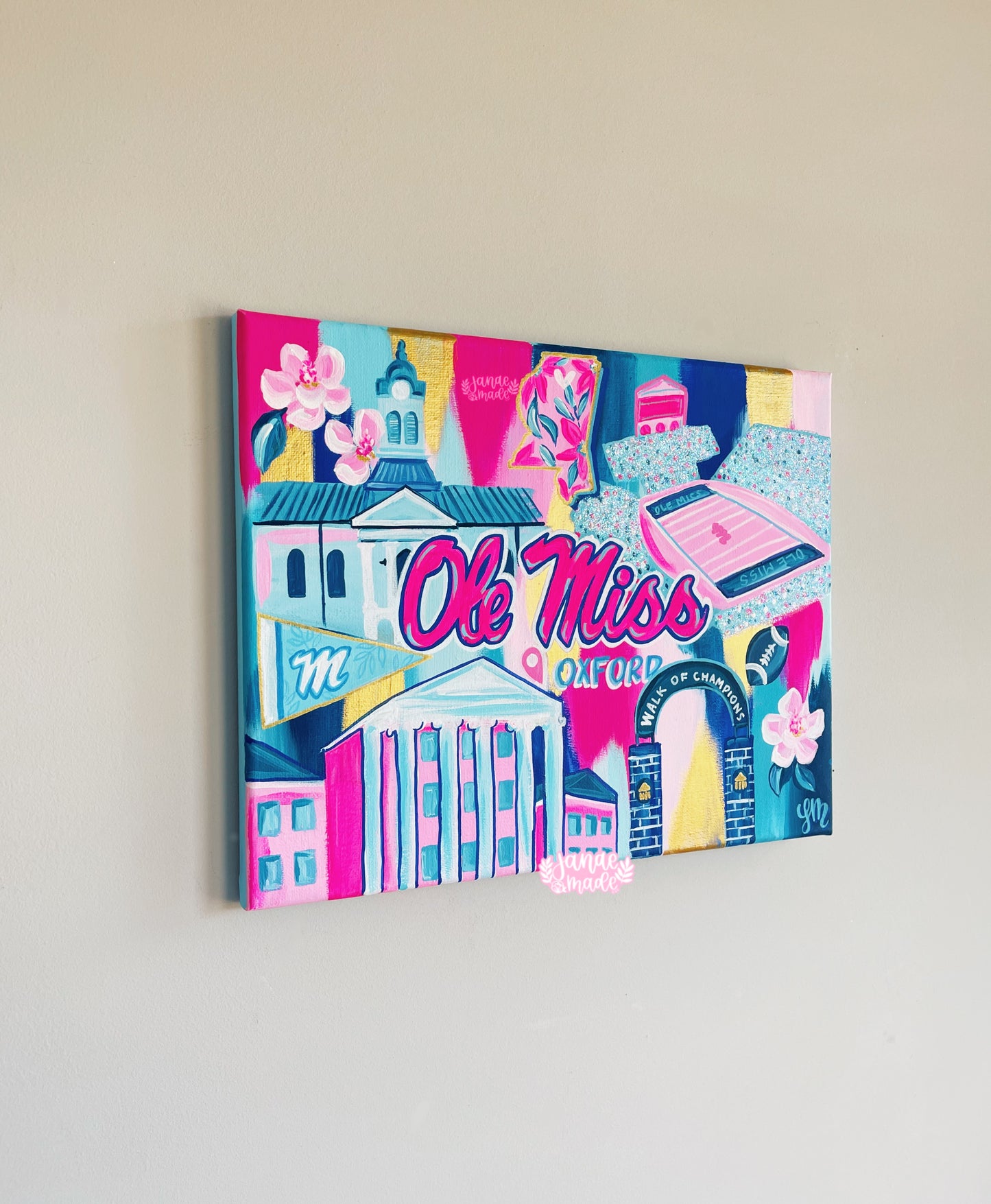 Oxford Preppy Canvas Painting