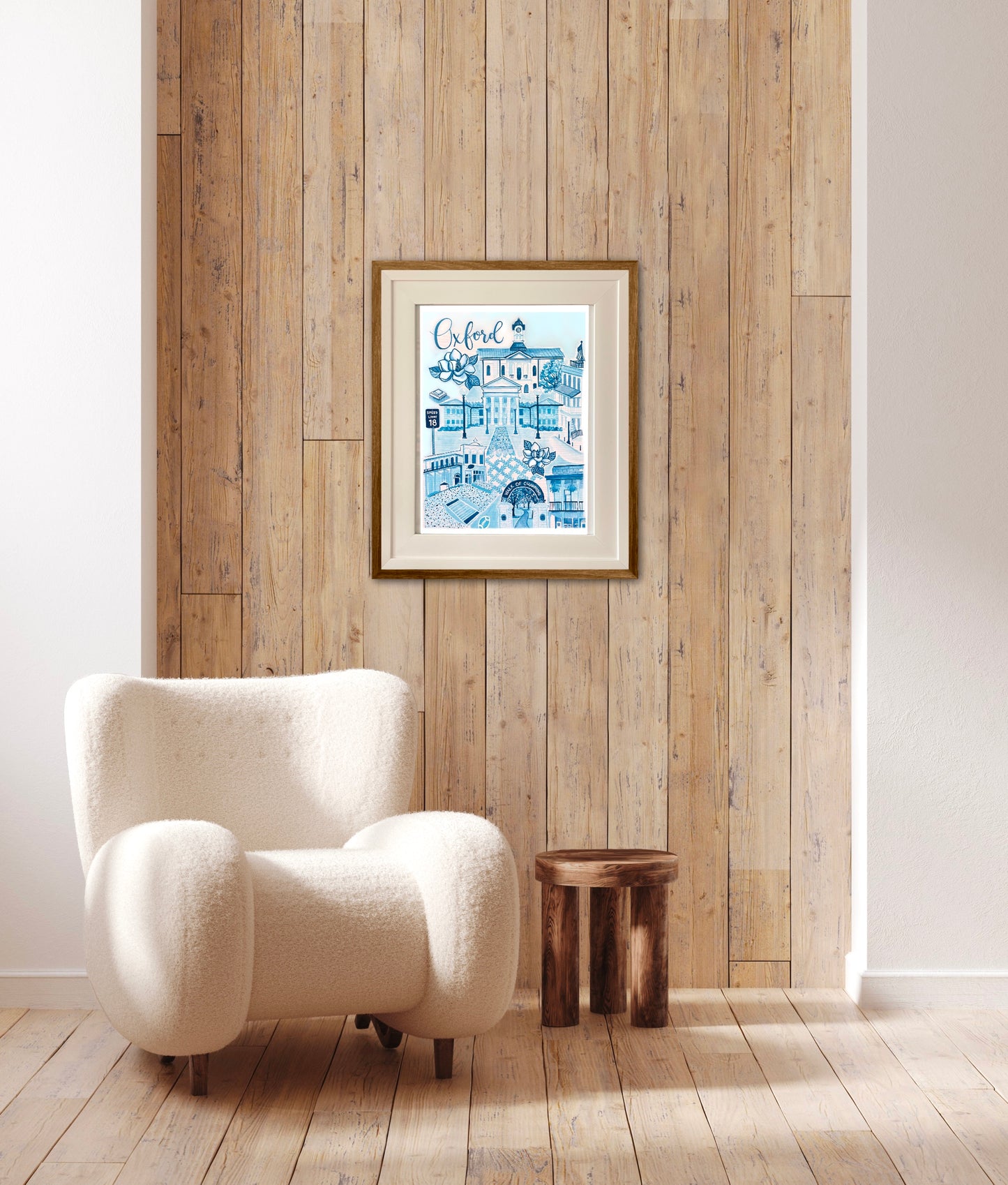 Oxford, MS Toile Art Print | Navy