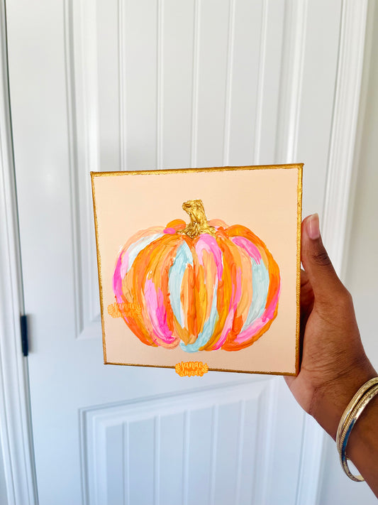 Textured Pumpkin Mini Canvas | Georgia