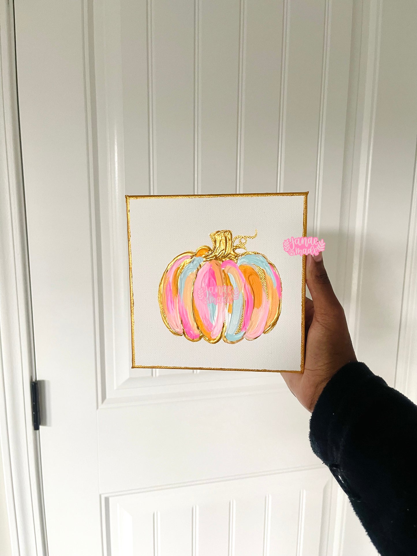 Textured Pumpkin Mini Canvas | Pastel Whimsy