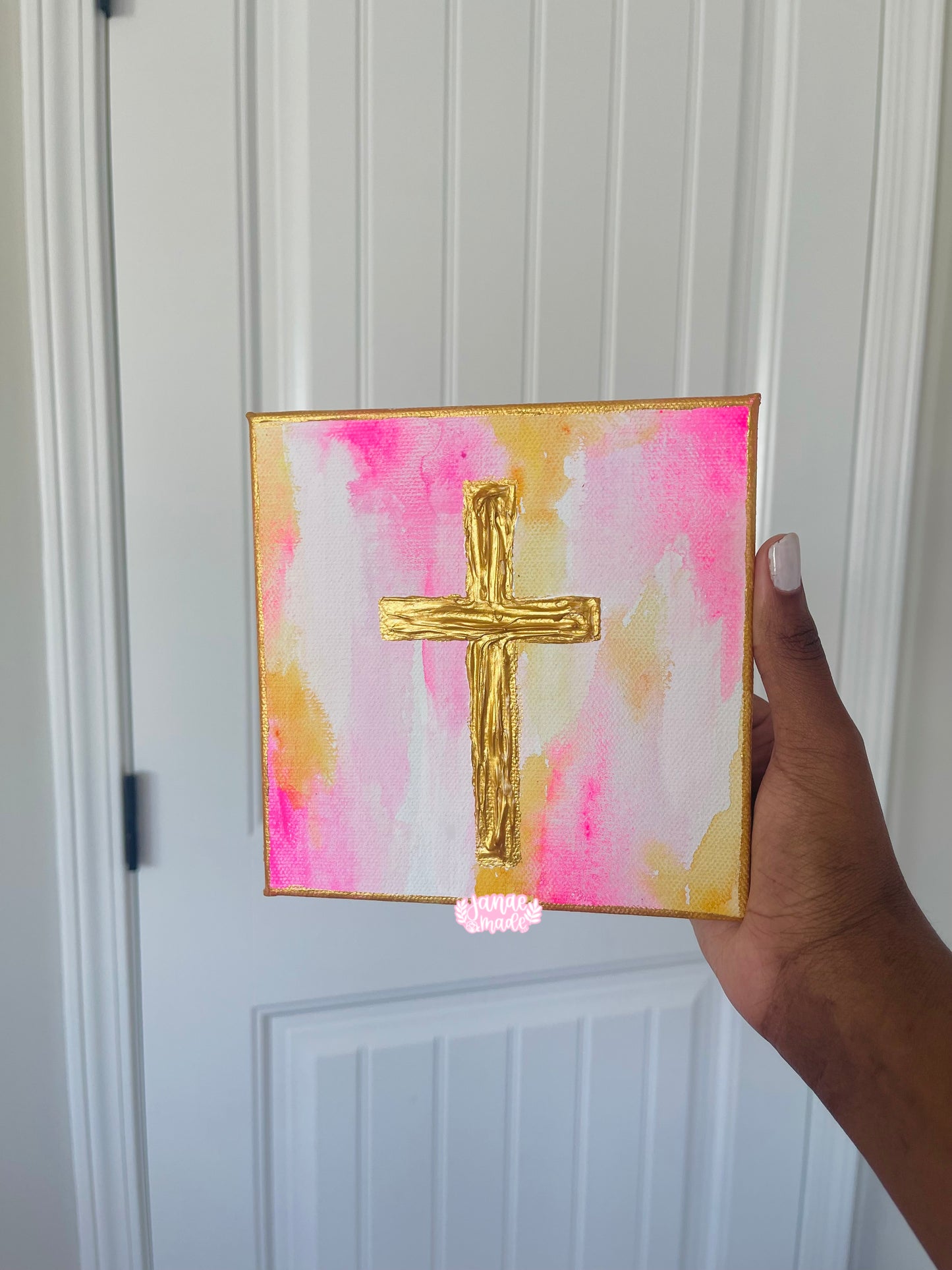 Textured Cross Mini Canvas