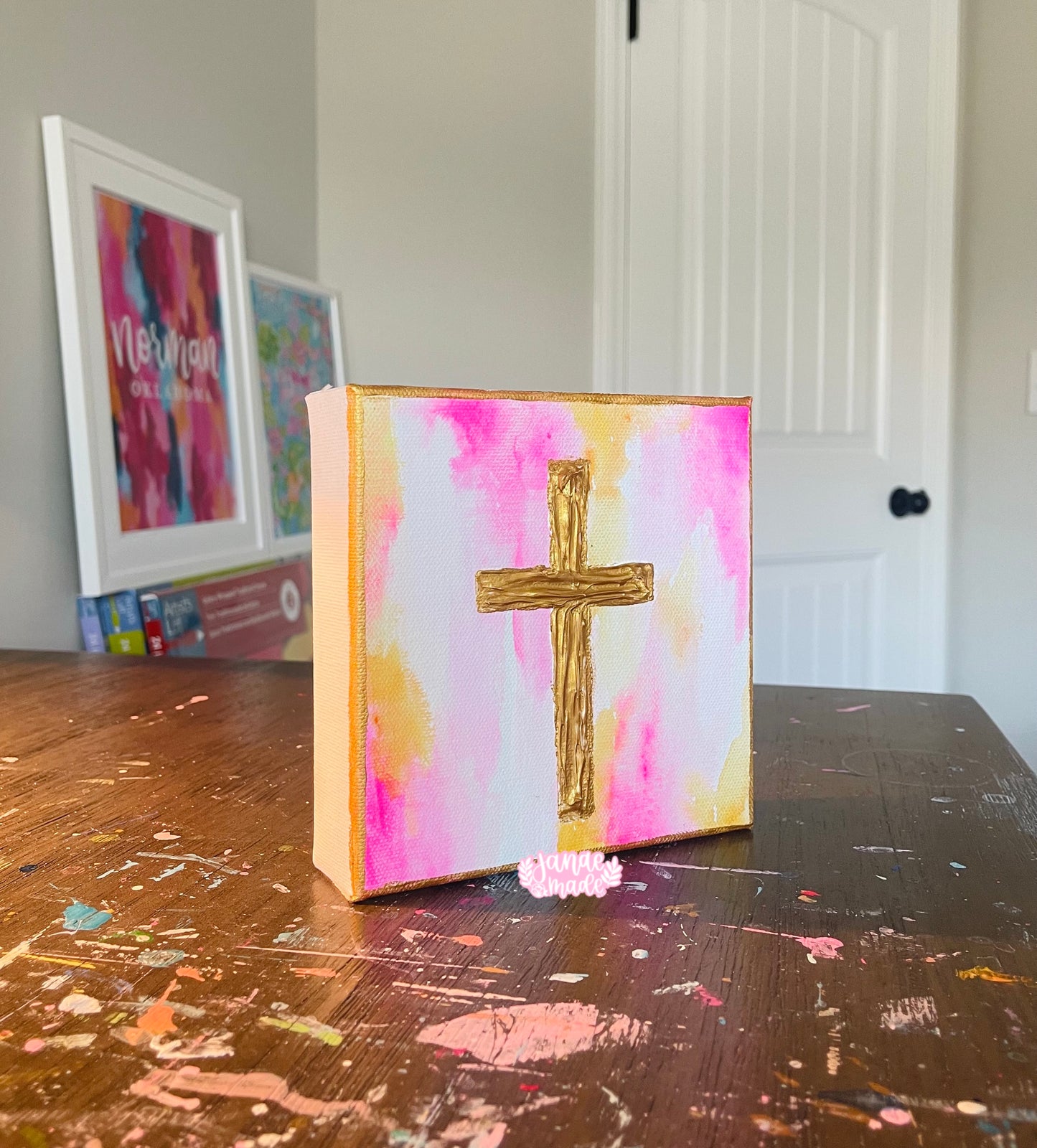 Textured Cross Mini Canvas