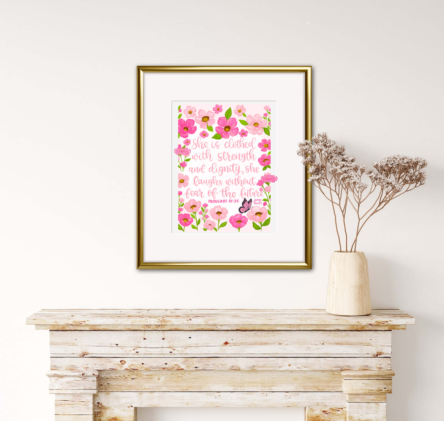 Proverbs 31:25 Art Print