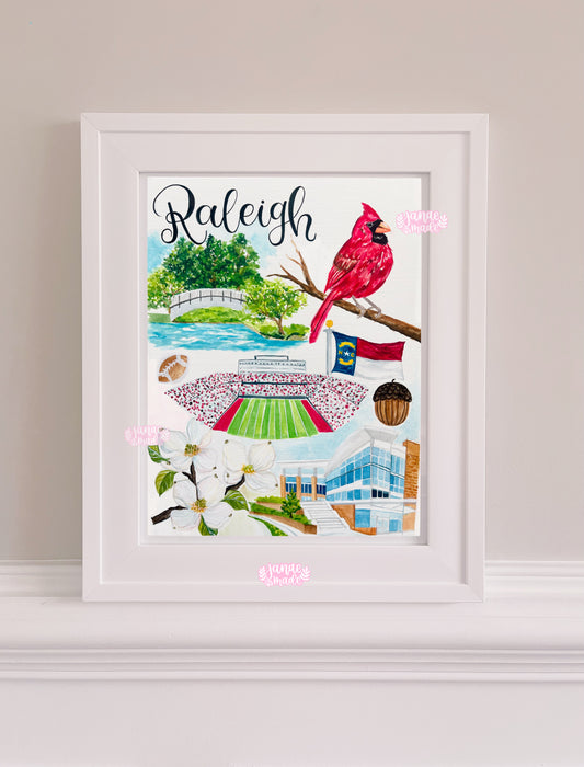 Raleigh, NC Art Print