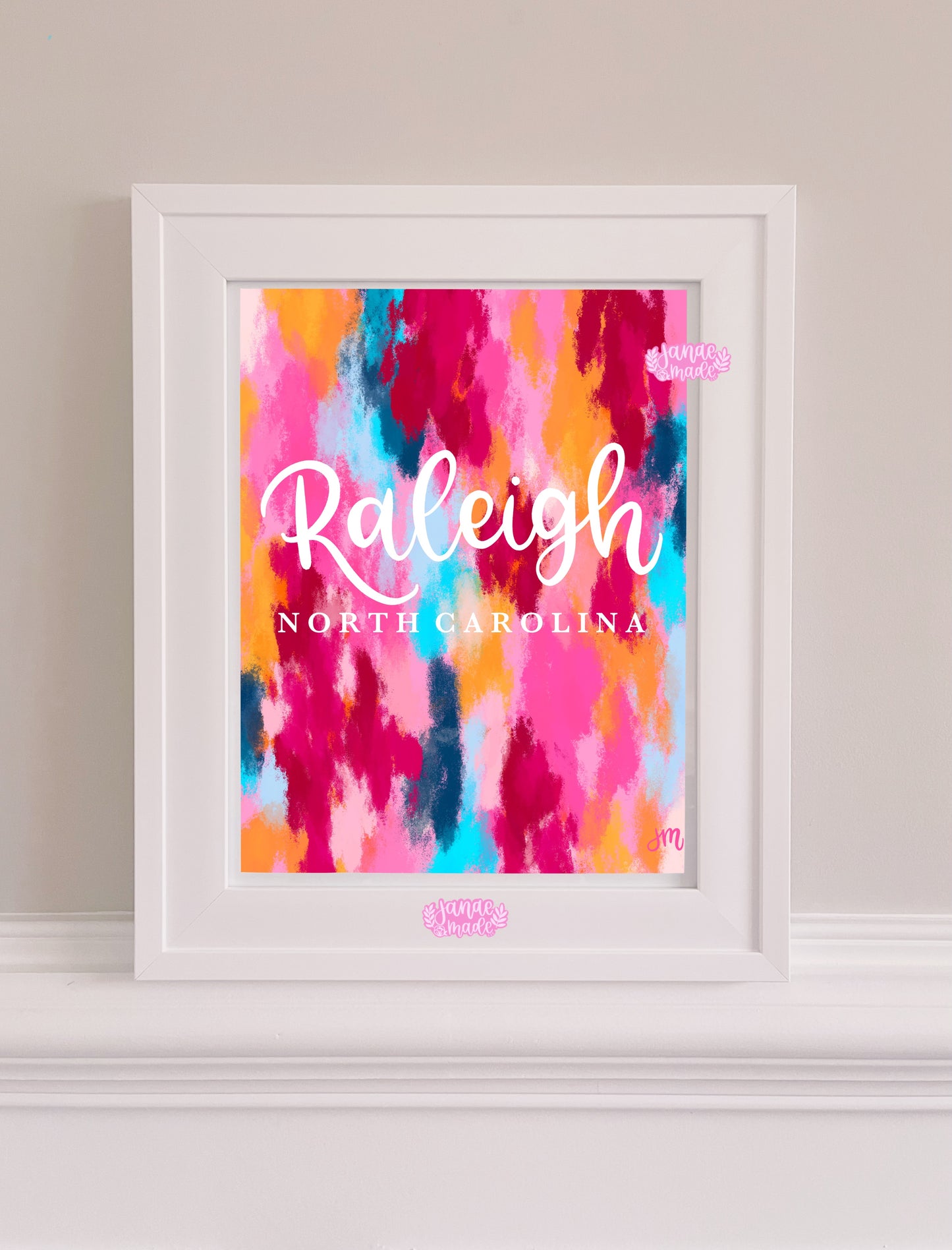 Raleigh NC Abstract Paint Print