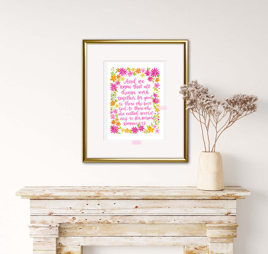 Romans 8:28 Art Print