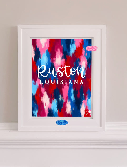 Ruston Louisiana Abstract Paint Print