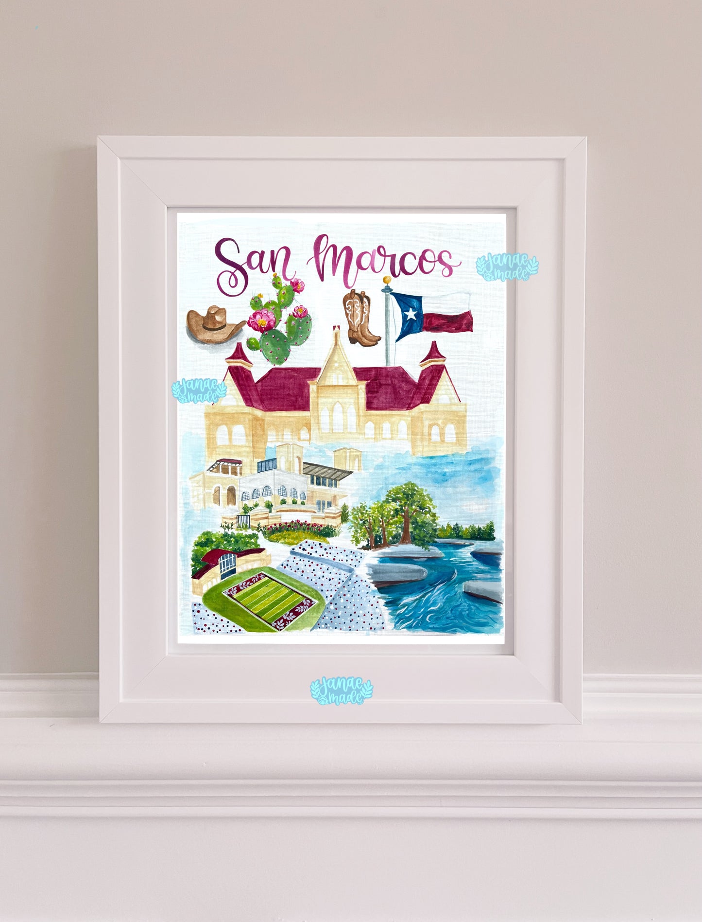 San Marcos, Texas Art Print