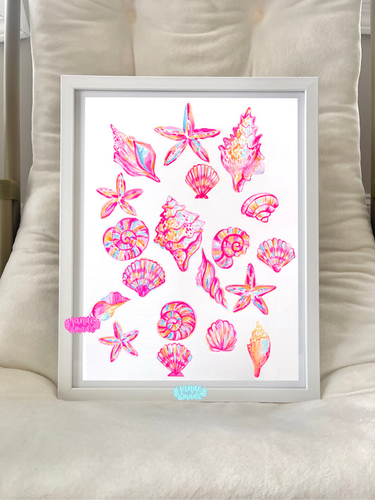 Vibrant Seashells Fine Art Print