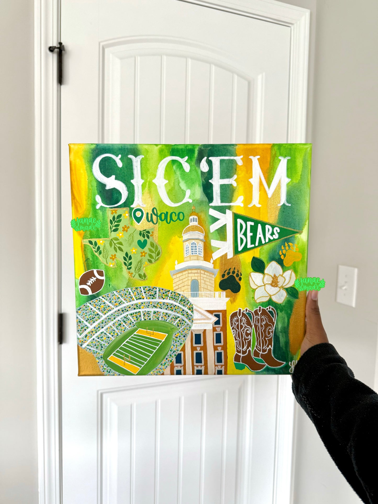 Sic 'em Decorative Canvas