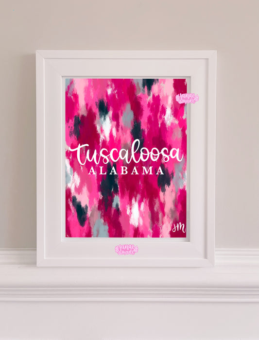 Tuscaloosa Abstract Paint Print