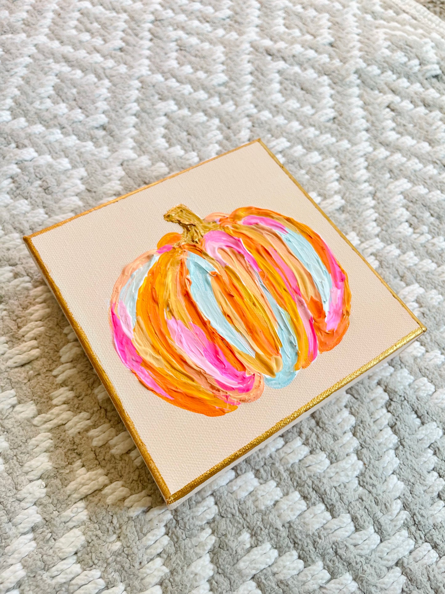 Textured Pumpkin Mini Canvas | Georgia