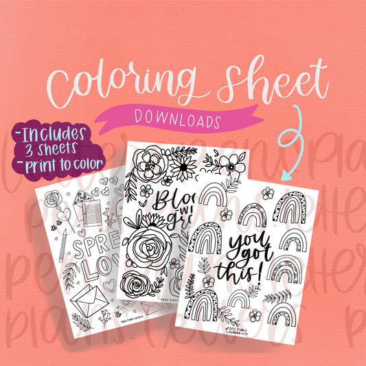 Coloring Sheet Download mini bundle